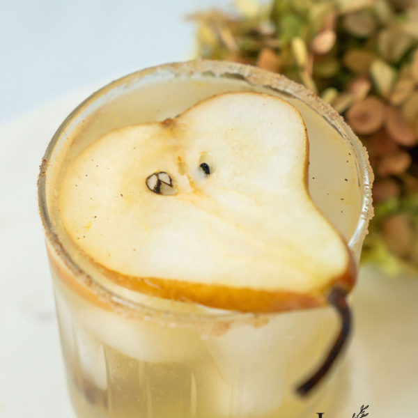 Pear and Orange Fizz Cocktail