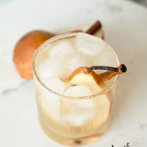 Pear and Orange Fizz Cocktail