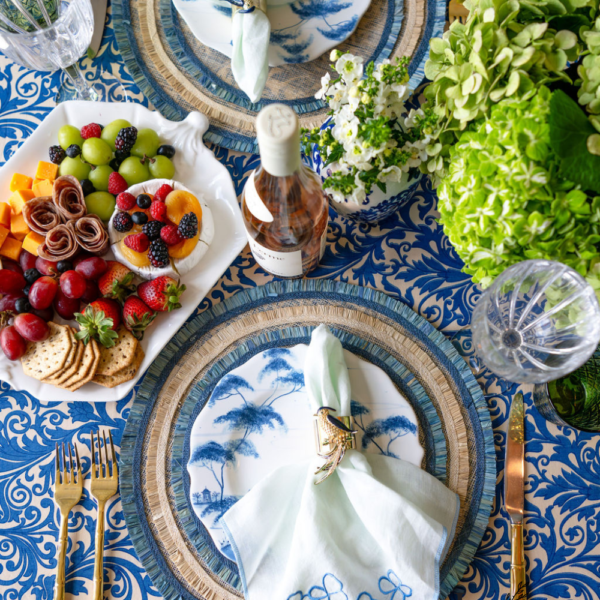Blue and White Mother’s Day Table Setting