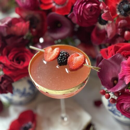 Valentine cocktail-Champagne in the Ombre