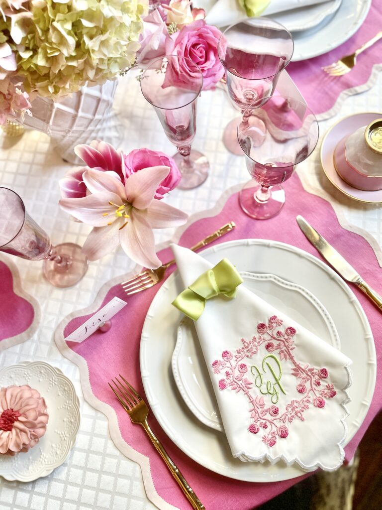 pretty in pink tablescape