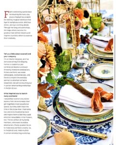 featured article in entertain and celebrate fall harvest magazine