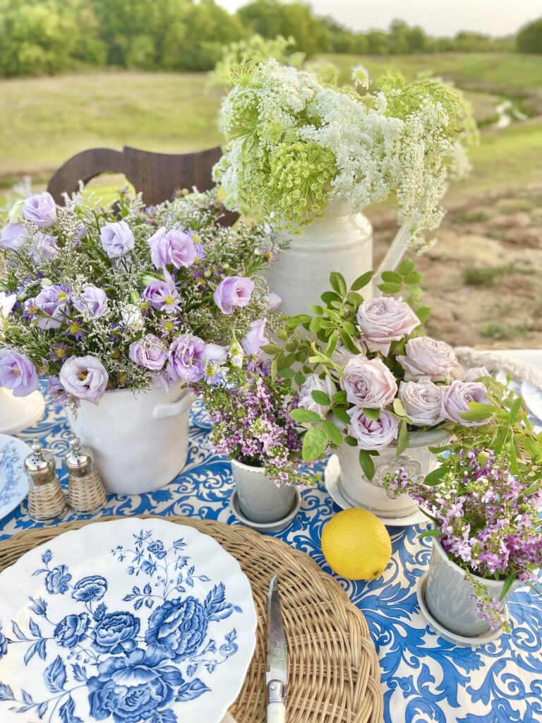 french provence themed tablescape table setting ideas