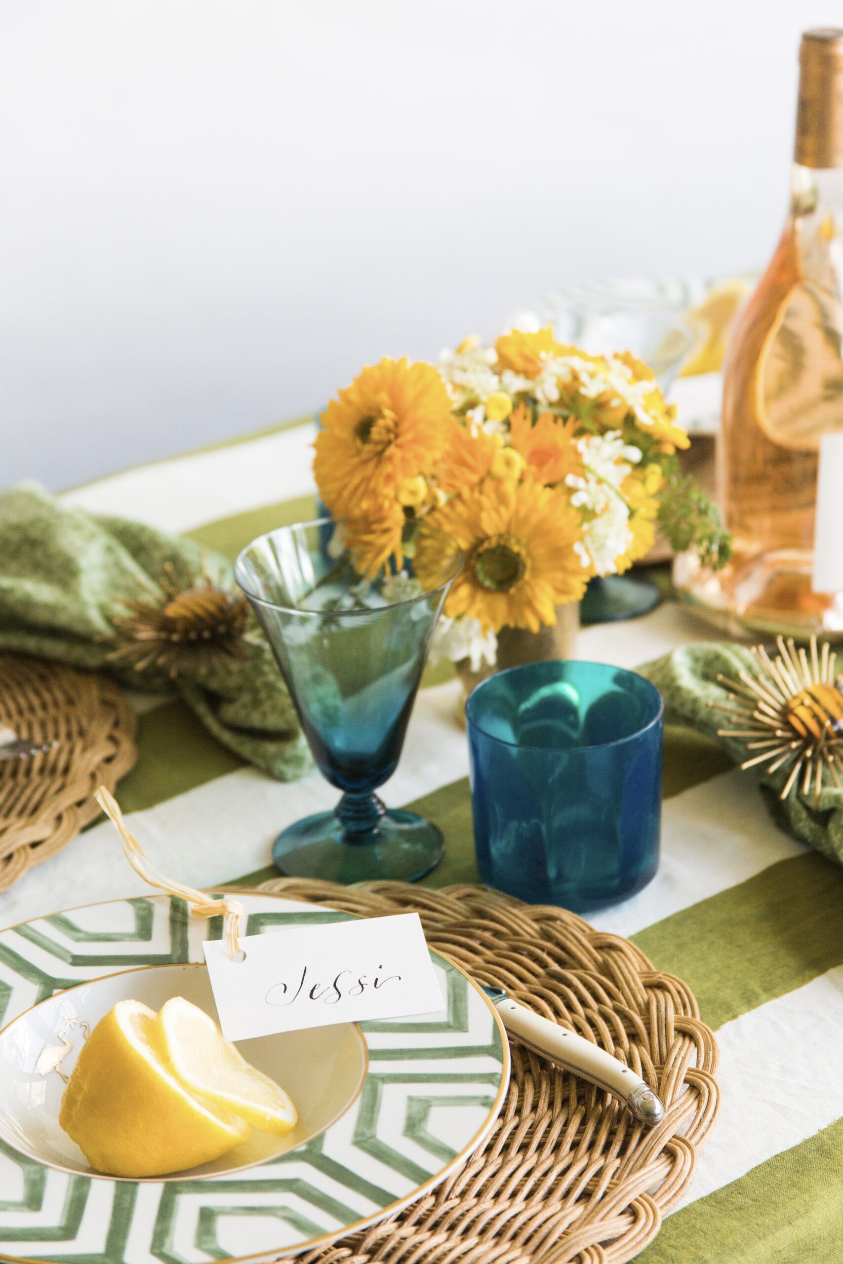 Delicate Capri Inspired Tablescape for Summer Events and Weddings