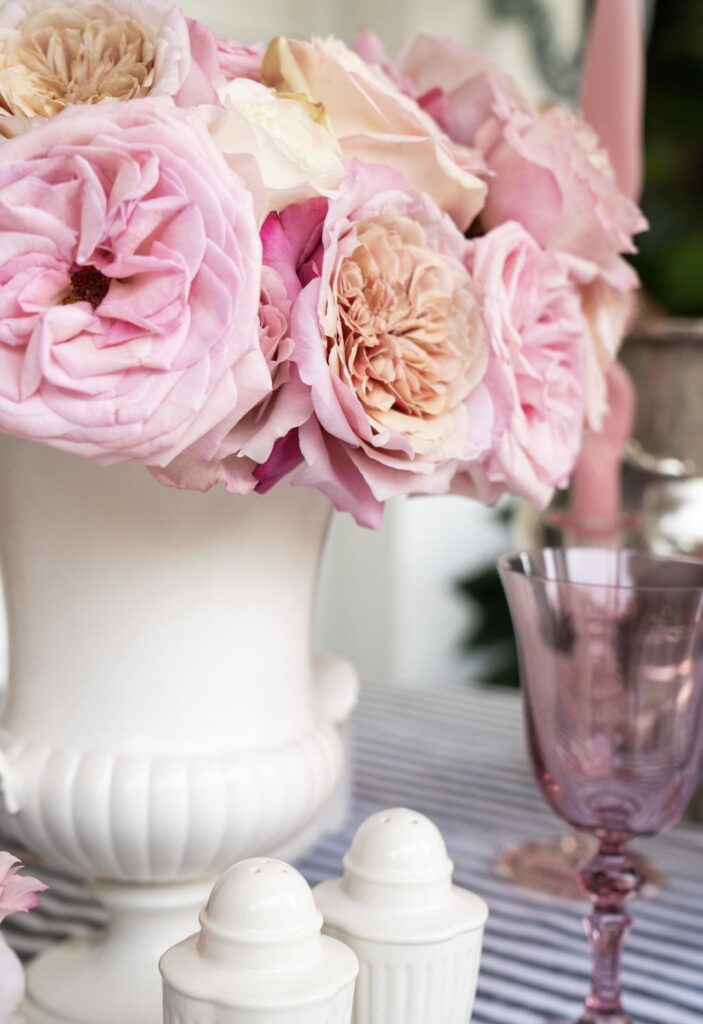 beautiful pink rose arrangement