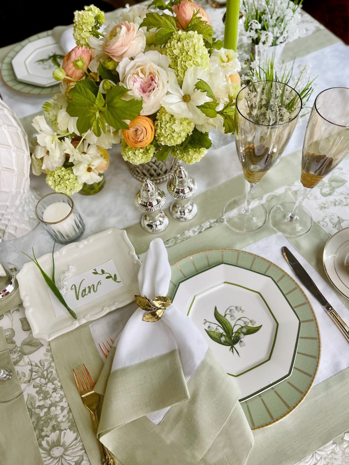 Spring Themed Wedding Table Setting Inspiration and Design
