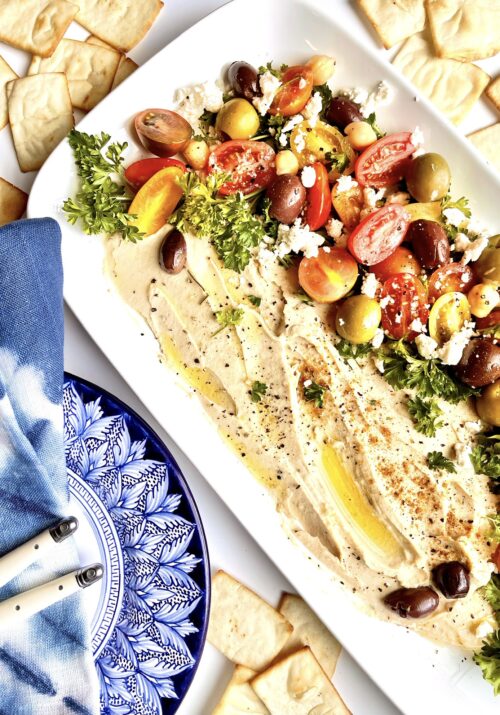 Mediterranean Loaded Hummus Platter